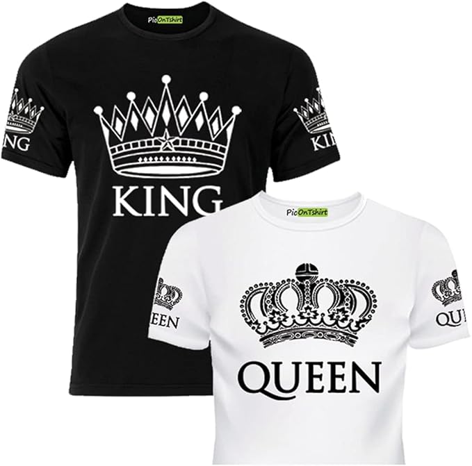 matching couple shirts King and Queen t-shirts
