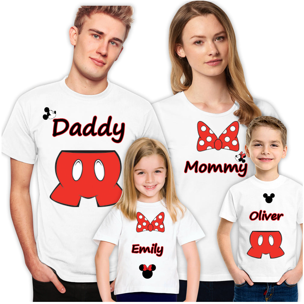 Matching Personalized Family Shirts, Customized Mickey Minnie Disney T-Shirts for Disneyland Trip Vacation 2026
