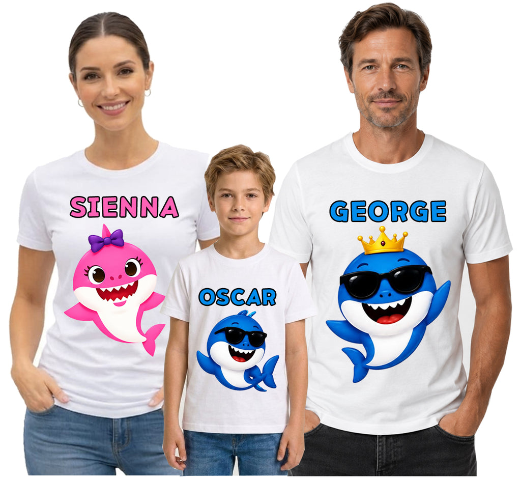 Baby Shark Matching Family Shirts | Personalized T-Shirts | PicOnTshirt