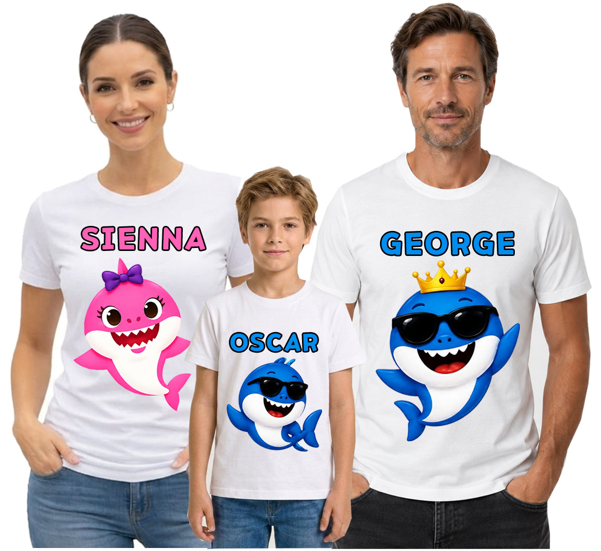 Baby Shark Matching Family Shirts | Personalized T-Shirts | PicOnTshirt