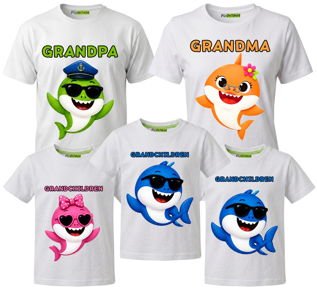 Baby Shark Matching Family Shirts | Personalized T-Shirts | PicOnTshirt