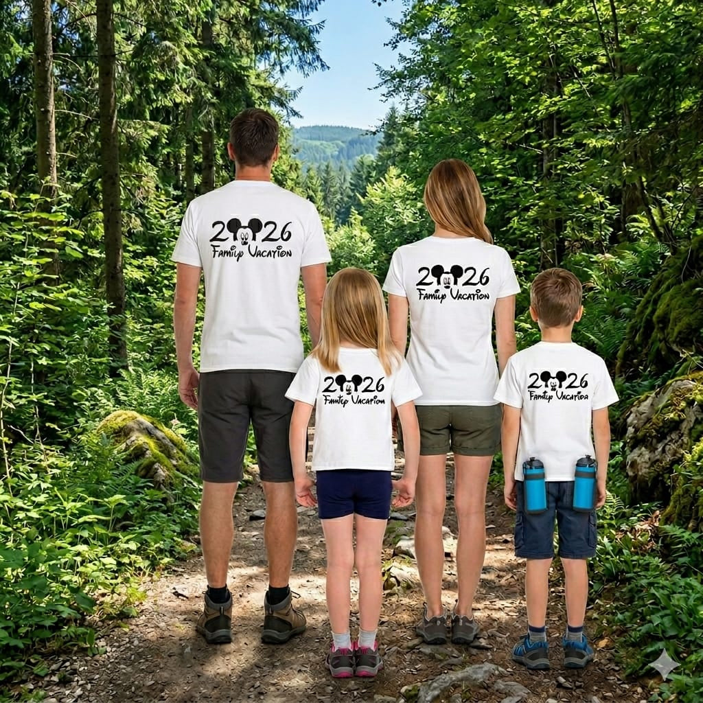 Matching T-Shirts for Family, Personalized Disney Shirts for Disneyland Trip Vacation Mickey 2026