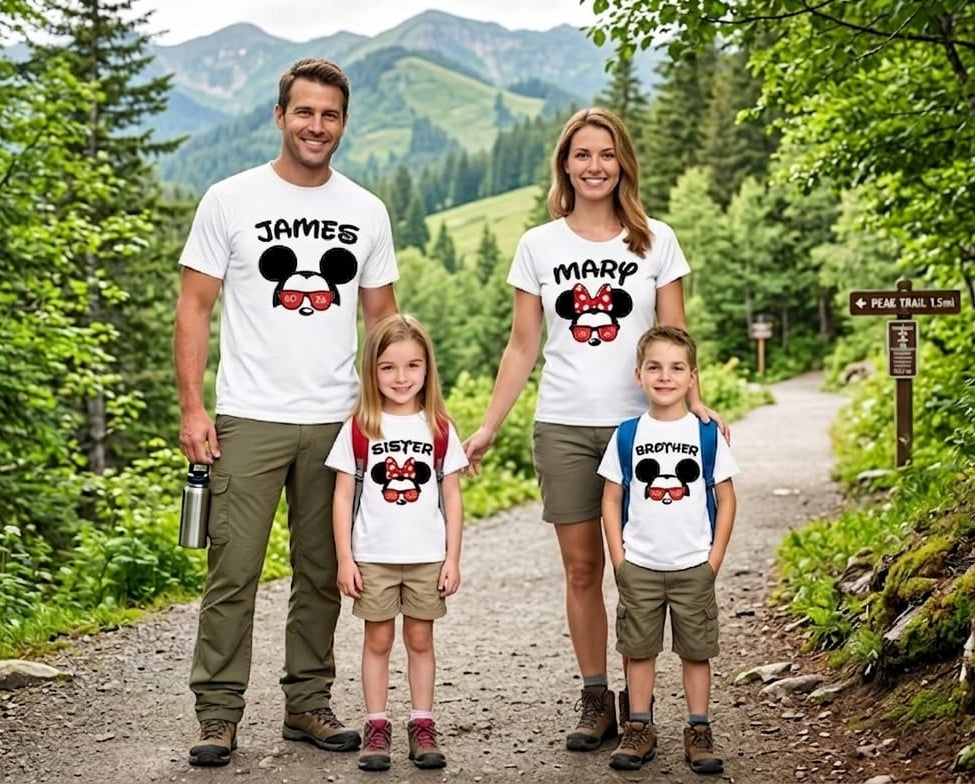 Matching T-Shirts for Family, Personalized Disney Shirts for Disneyland Trip Vacation Mickey 2026