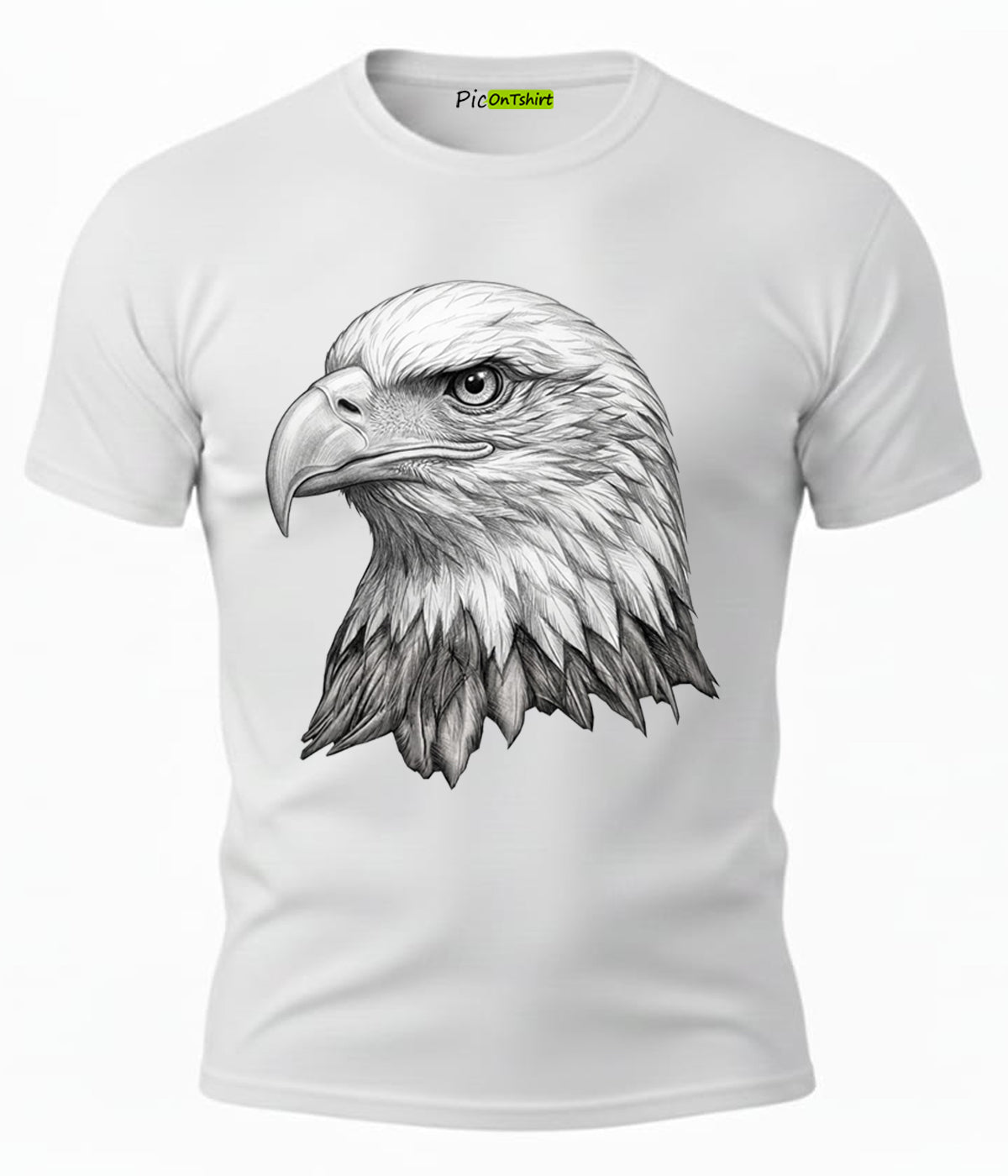 100% Cotton Graphic Tees Men 3D Bald Eagle T-Shirt, Graphic Shirt for Men, Gym Graphic Tee, Workout Fitness Streetwear