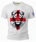England flag and lion head graphic t-shirt for men
