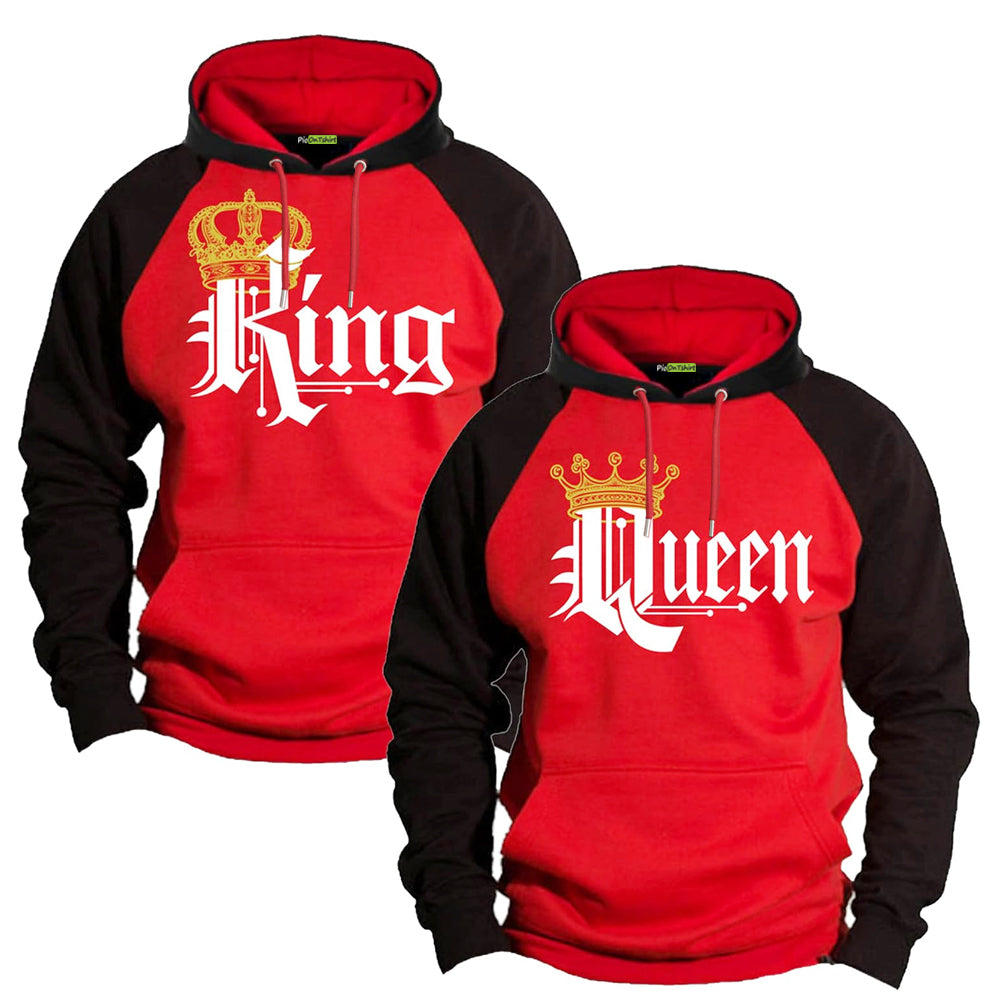 King Queen matching hoodie for couples
