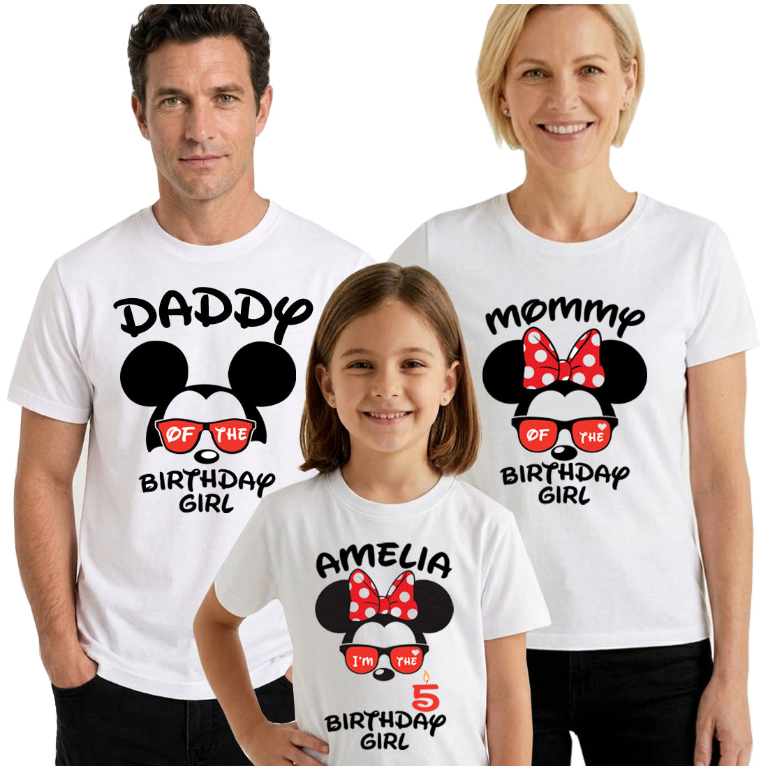 Matching Shirts for Family Birthday, Custom Disney Set T-Shirt for Birthday Trip Vacation 2026