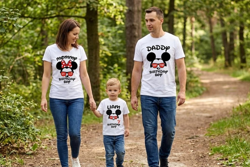 Matching Shirts for Family Birthday, Custom Disney Set T-Shirt for Birthday Trip Vacation 2026