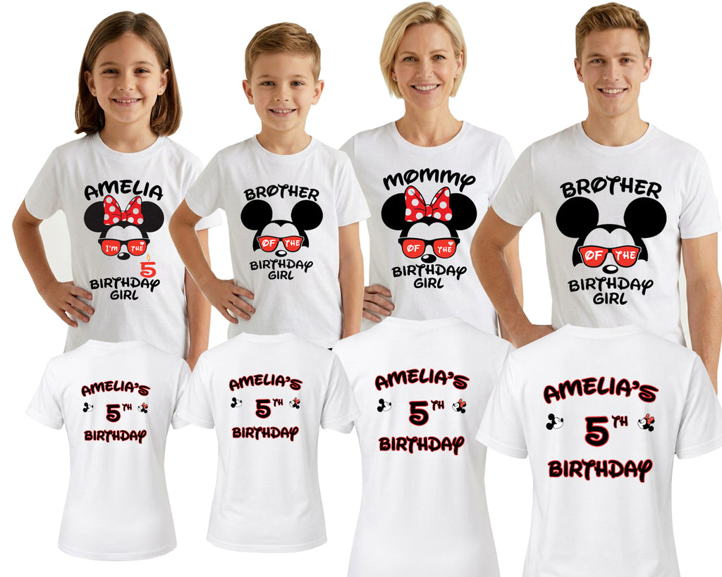 Matching Shirts for Family Birthday, Custom Disney Set T-Shirt for Birthday Trip Vacation 2026