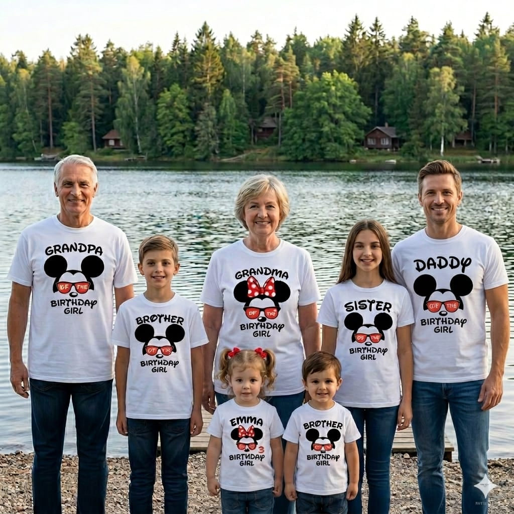 Matching Shirts for Family Birthday, Custom Disney Set T-Shirt for Birthday Trip Vacation 2026