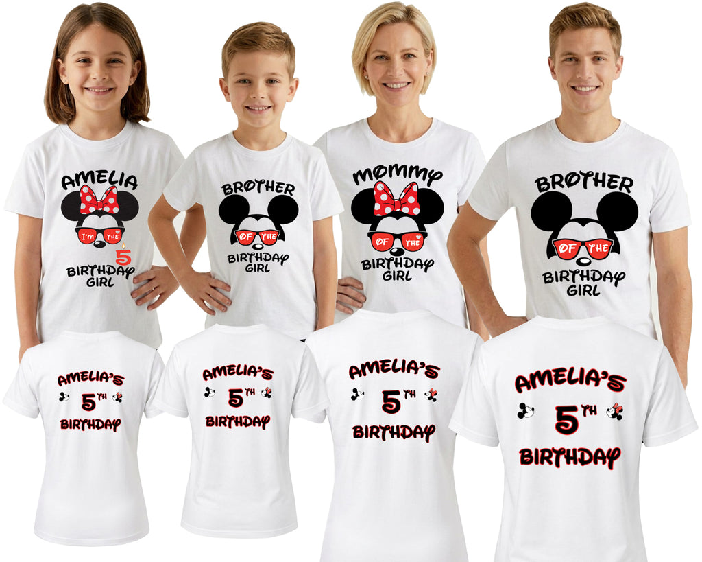 Matching Shirts for Family Birthday, Custom Disney Set T-Shirt for Birthday Trip Vacation 2026
