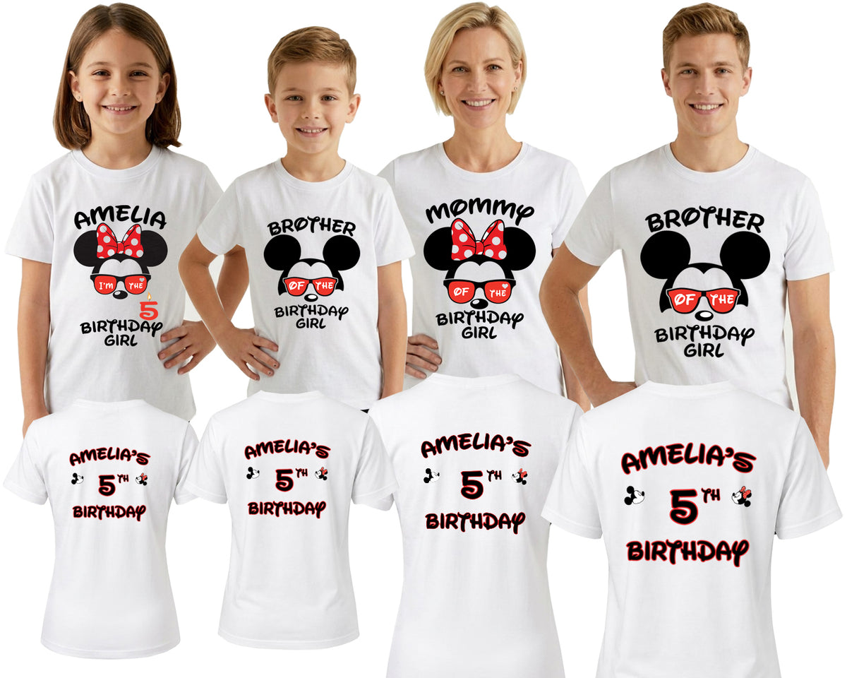 Matching Shirts for Family Birthday, Custom Disney Set T-Shirt for Birthday Trip Vacation 2026