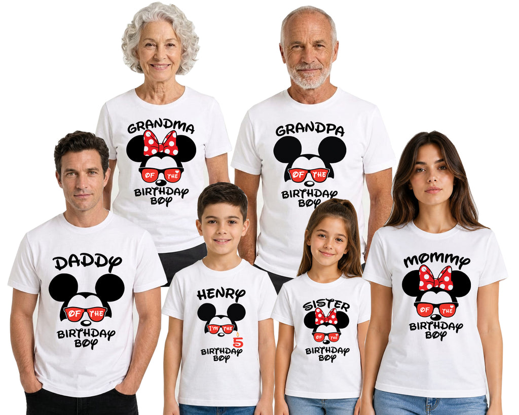 Matching Shirts for Family Birthday, Custom Disney Set T-Shirt for Birthday Trip Vacation 2026