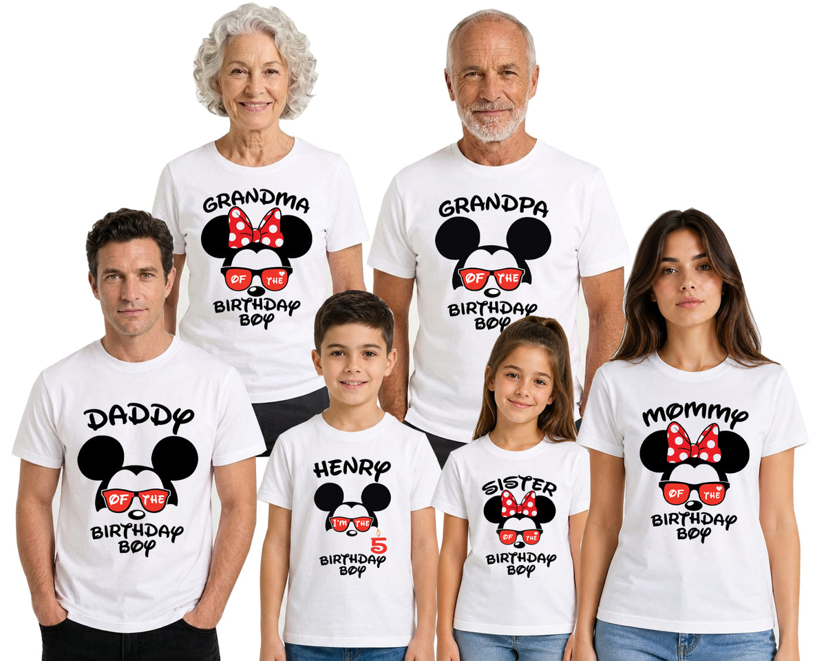 Matching Shirts for Family Birthday, Custom Disney Set T-Shirt for Birthday Trip Vacation 2026