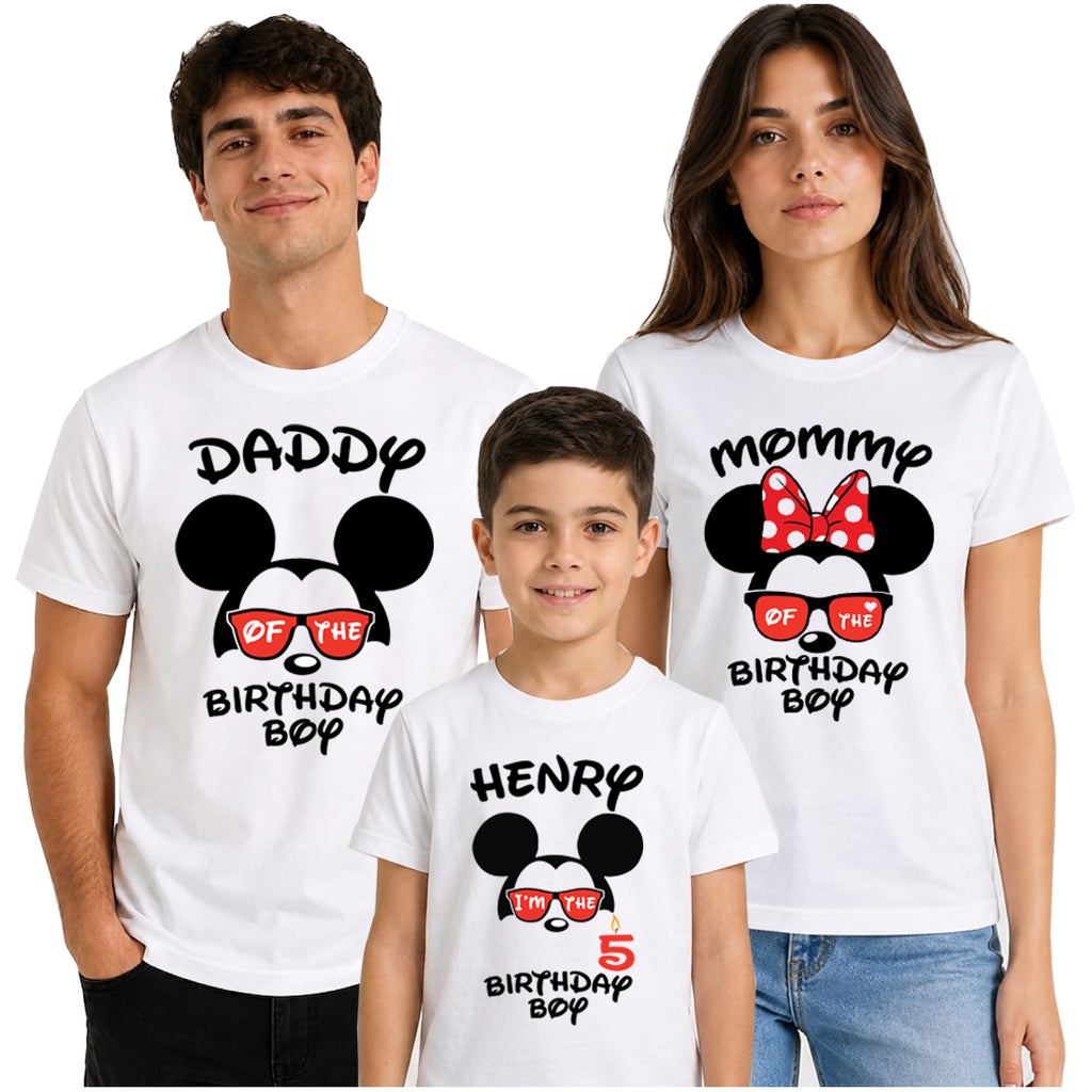 Matching Shirts for Family Birthday, Custom Disney Set T-Shirt for Birthday Trip Vacation 2026