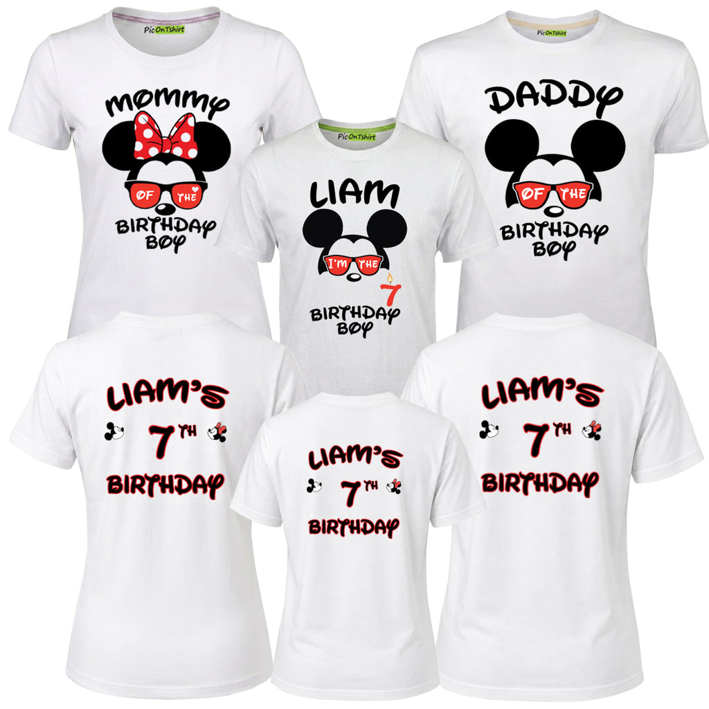 Matching Shirts for Family Birthday, Custom Disney Set T-Shirt for Birthday Trip Vacation 2026
