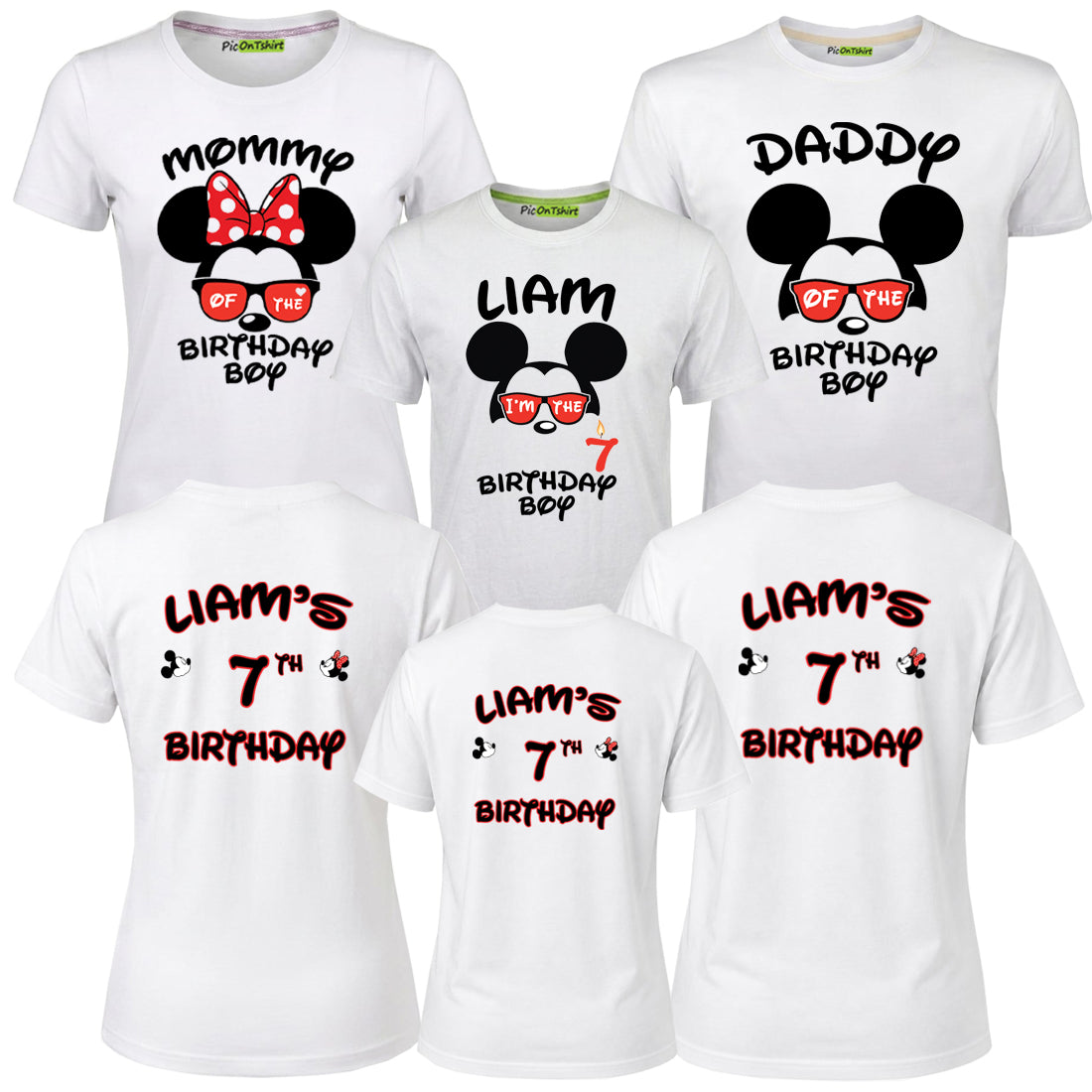 Matching Shirts for Family Birthday, Custom Disney Set T-Shirt for Birthday Trip Vacation 2026