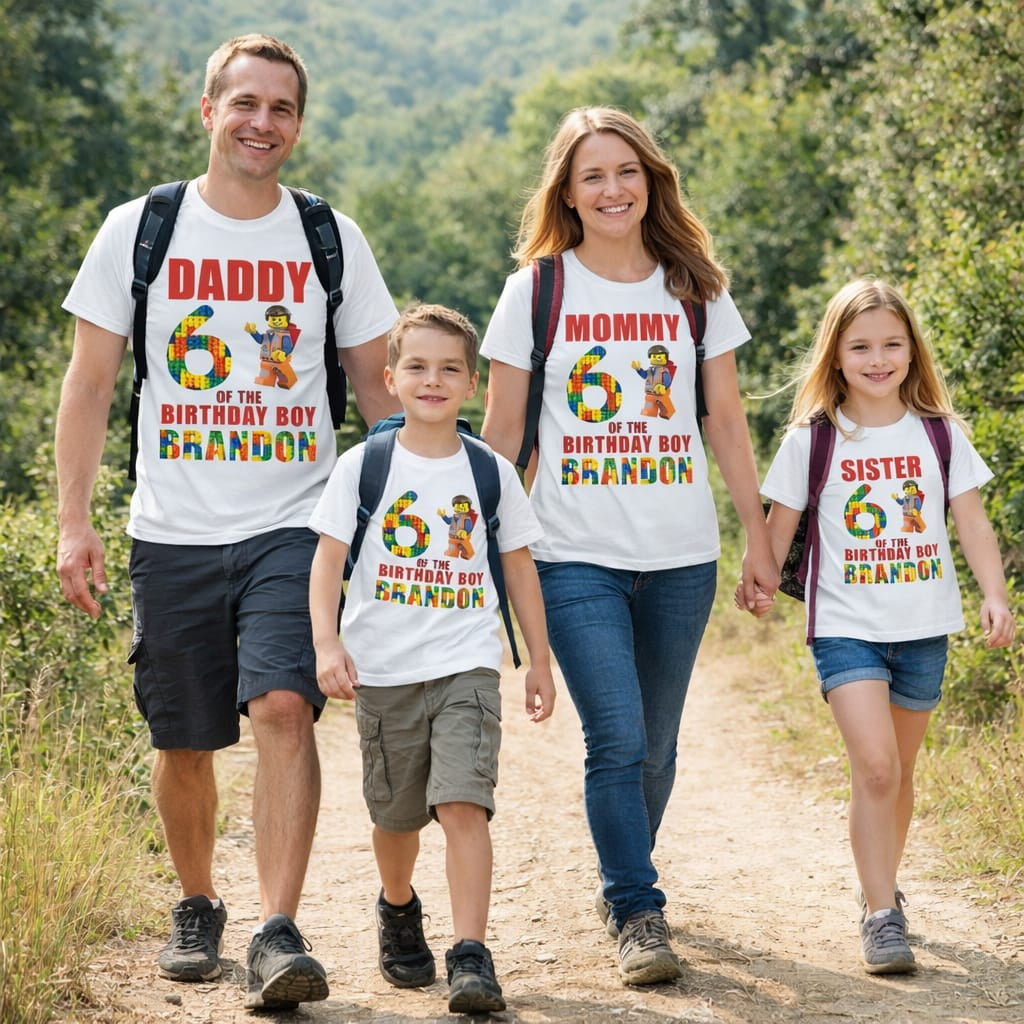 Matching Lego T-Shirts for Family, Personalized Legoland Shirts for Family Trip Vacation 2026