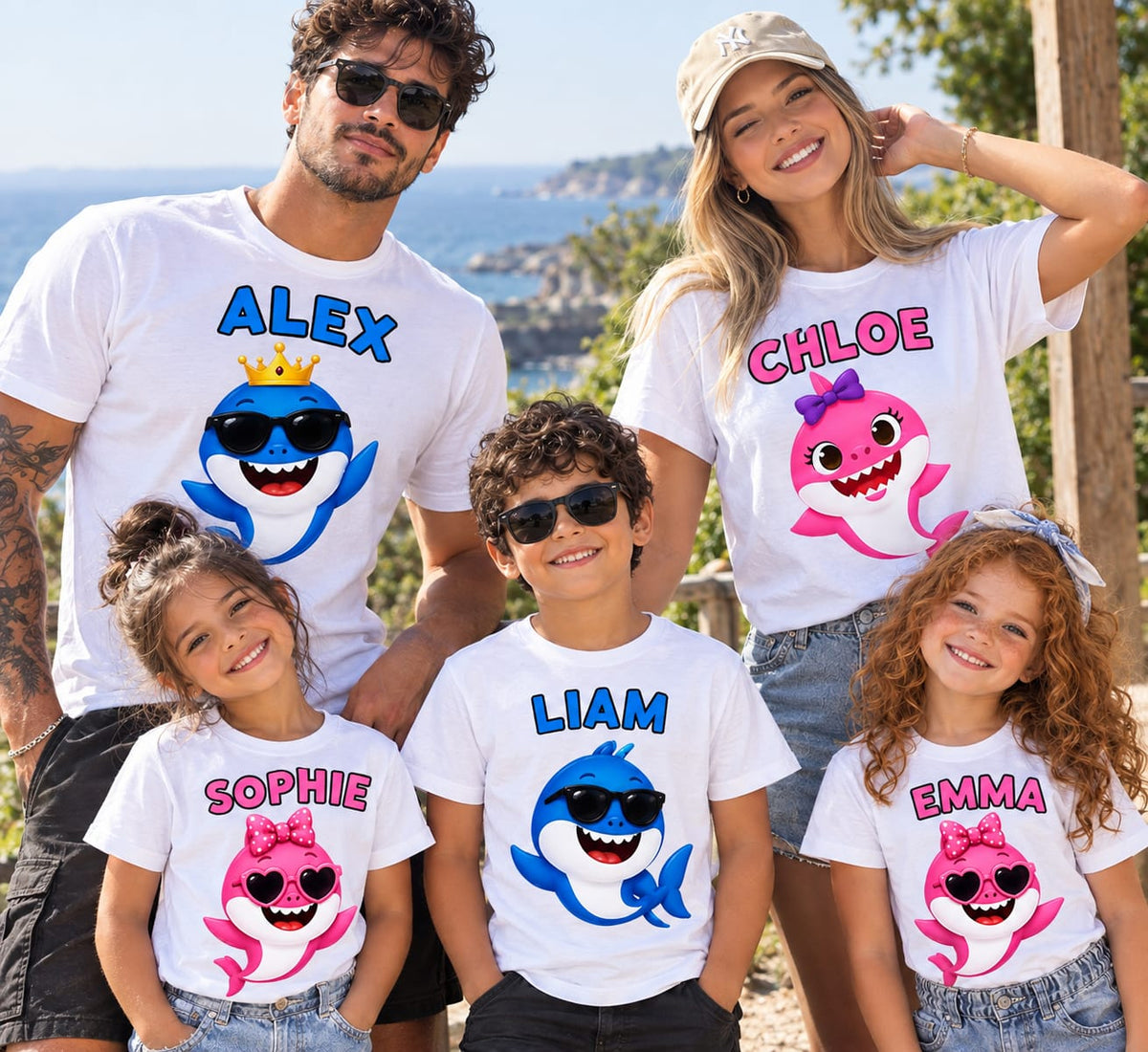 Baby Shark Matching Family Shirts | Personalized T-Shirts | PicOnTshirt