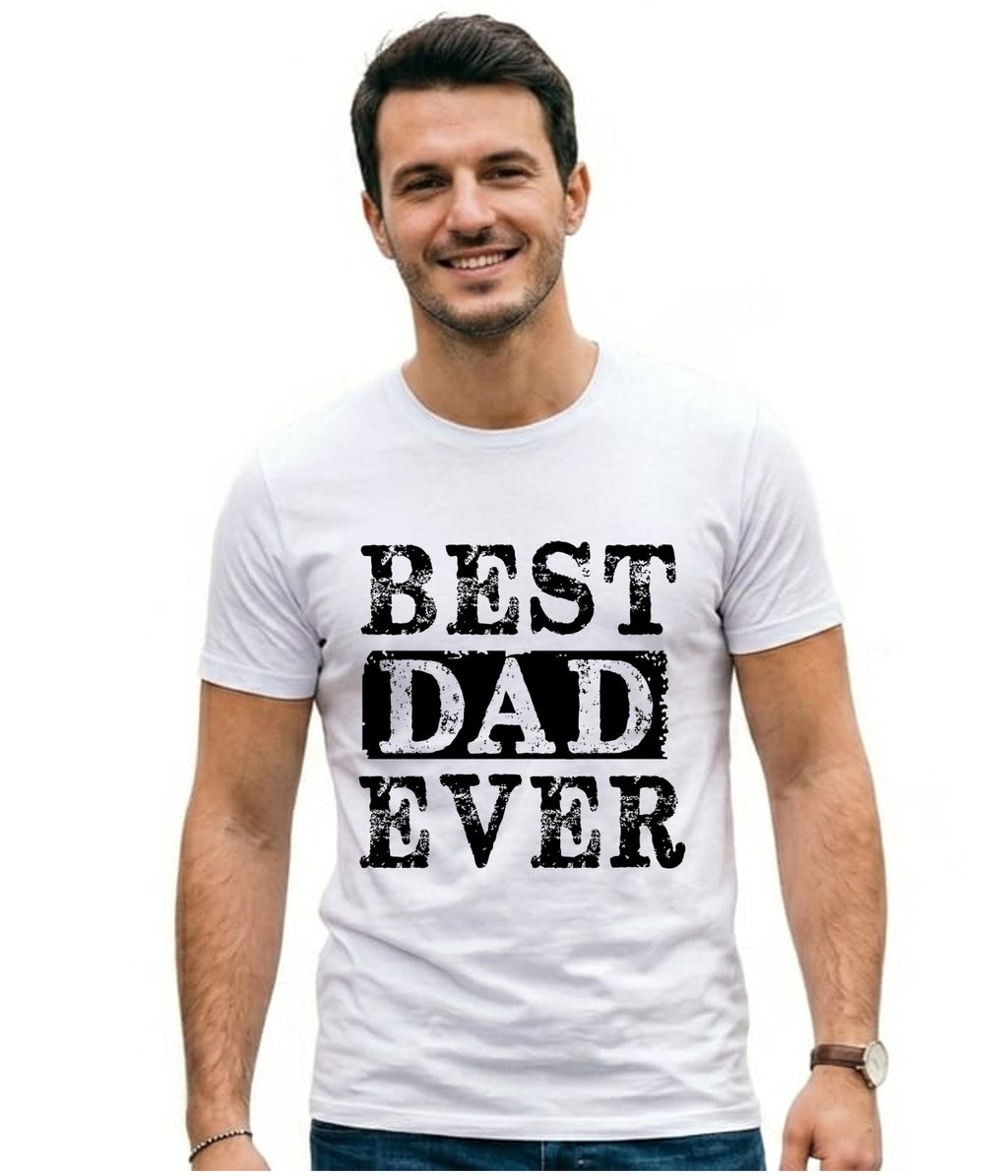 White Best Dad Ever t-shirt