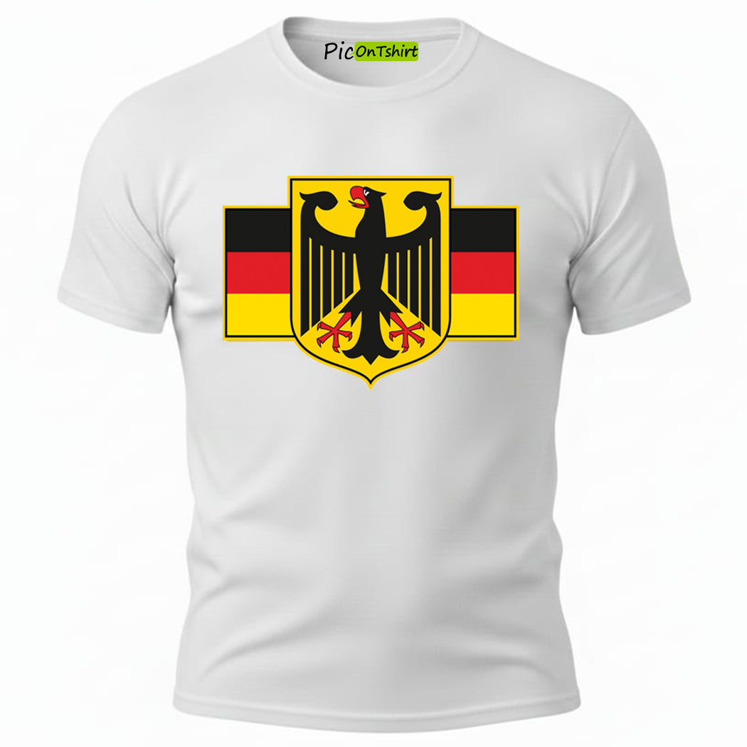 White vintage Germany flag t-shirt for men 2