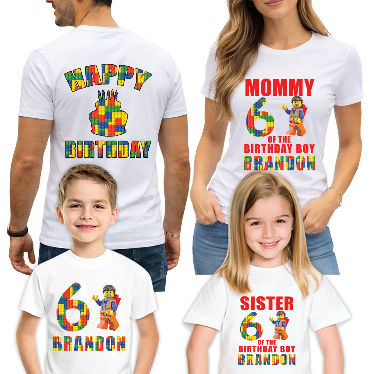 Matching Lego T-Shirts for Family, Personalized Legoland Shirts for Family Trip Vacation 2026