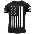 black American flag and 3D eagle sleeve t-shirt for men