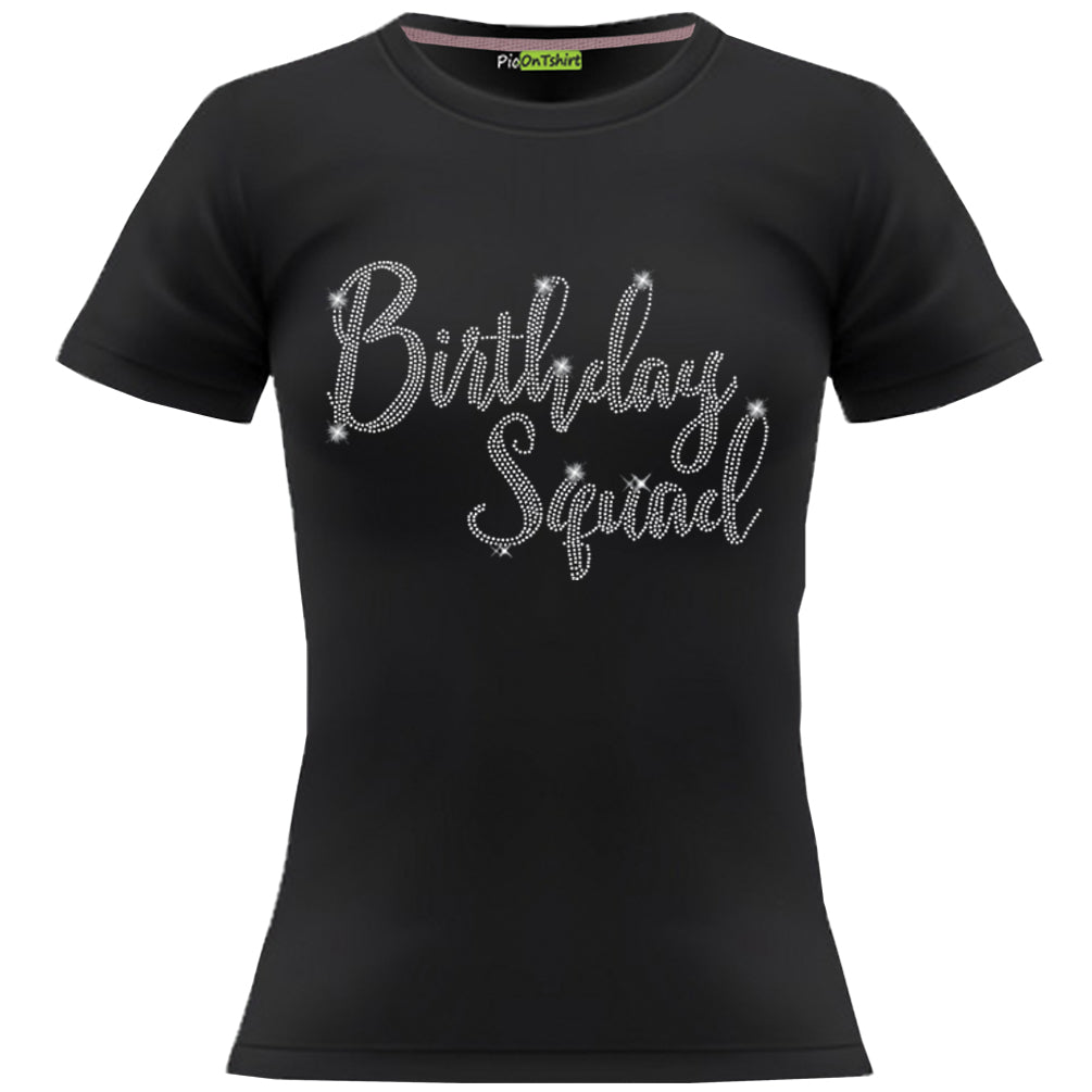black Birthday Squad graphic print t-shirt 2