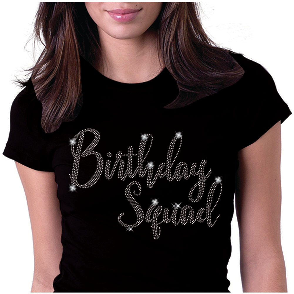 black Birthday Squad graphic print t-shirt 3