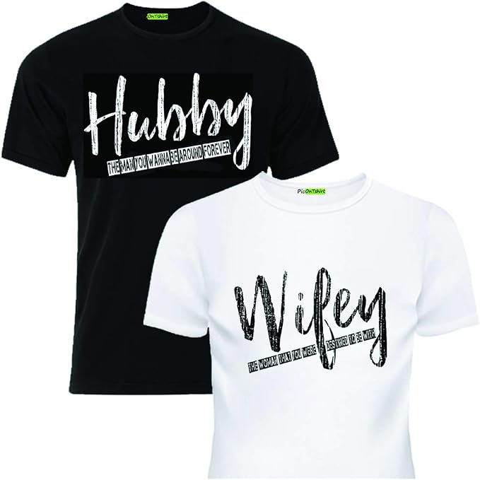matching Hubby and Wifey couple t-shirts