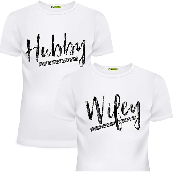 matching shirts for couples Hubby and Wifey t-shirts 2
