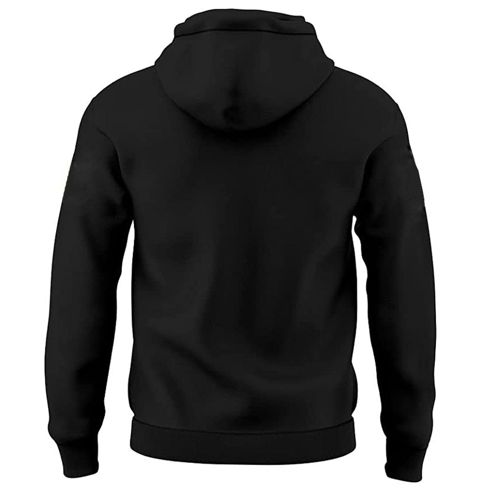 unisex black 100% combed cotton heavyweight hoodie with  Mammoth 2